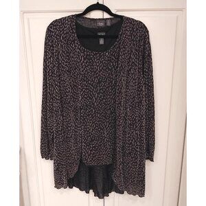 Chico's 2-Pc Metallic Leopard Print Tank and Lightweight Jacket -- Chico's Size